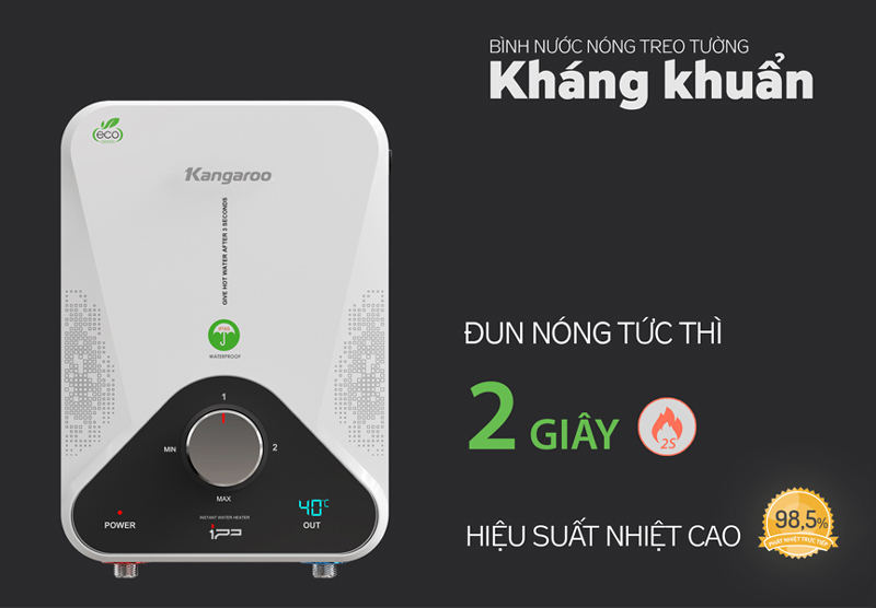 Máy nước nóng Kangaroo kháng khuẩn an toàn