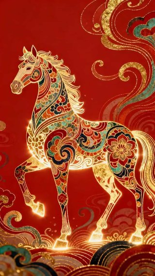 Hình nền Tết 2026 con giáp Bính Ngọ