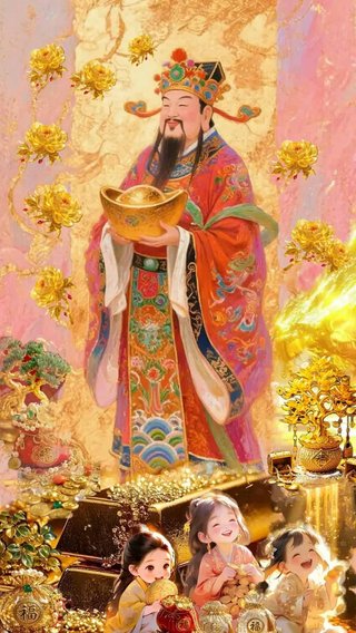 Hình nền Tết 2026 thần tài