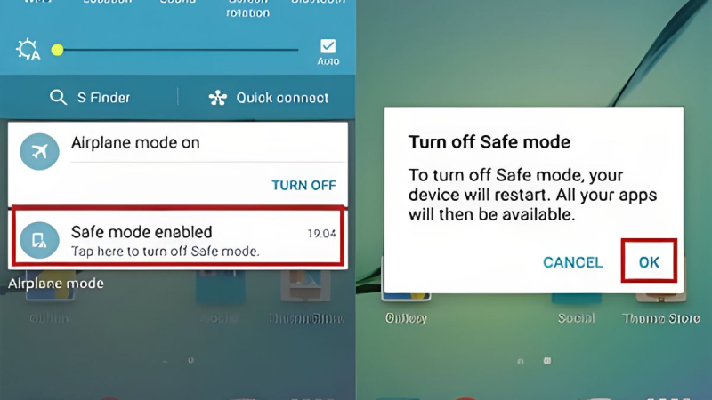 khắc phục lỗi không tắt được safe mode trên Samsung 