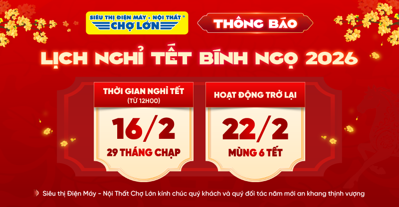 Thông báo lịch nghỉ Tết 2026