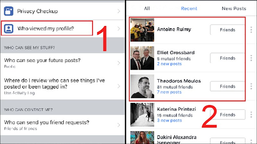 Cách kiểm tra những người vào Facebook của mình trên điện thoại IOS