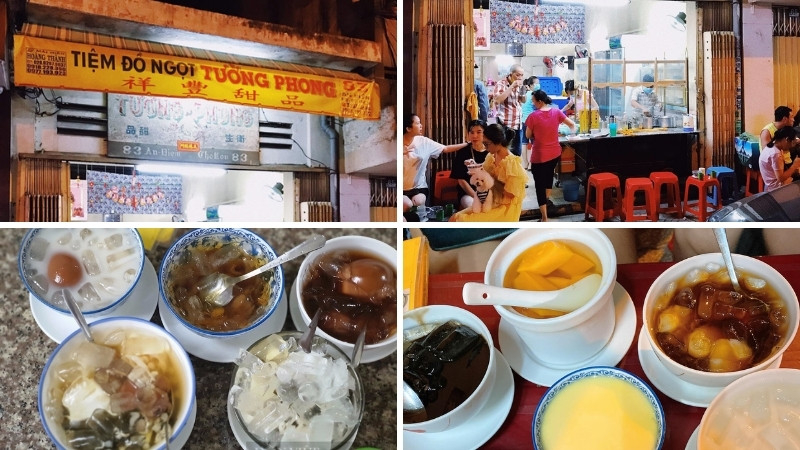Tiệm đồ ngọt Tường Phong với chè đậu đỏ thơm ngon TP.HCM