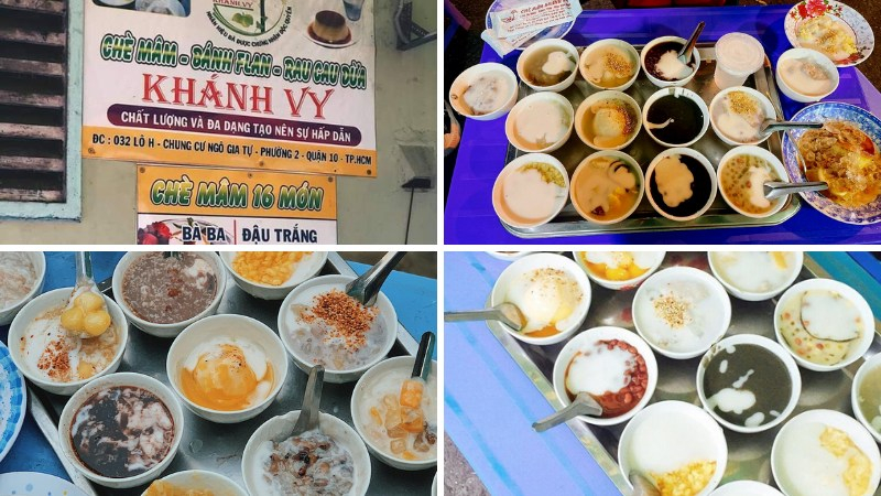 Chè mâm Khánh Vy đa dạng món chè đậu đỏ ở TP.HCM