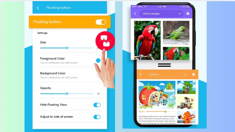 Floating button tùy chỉnh chia đôi màn hình Android dễ dàng