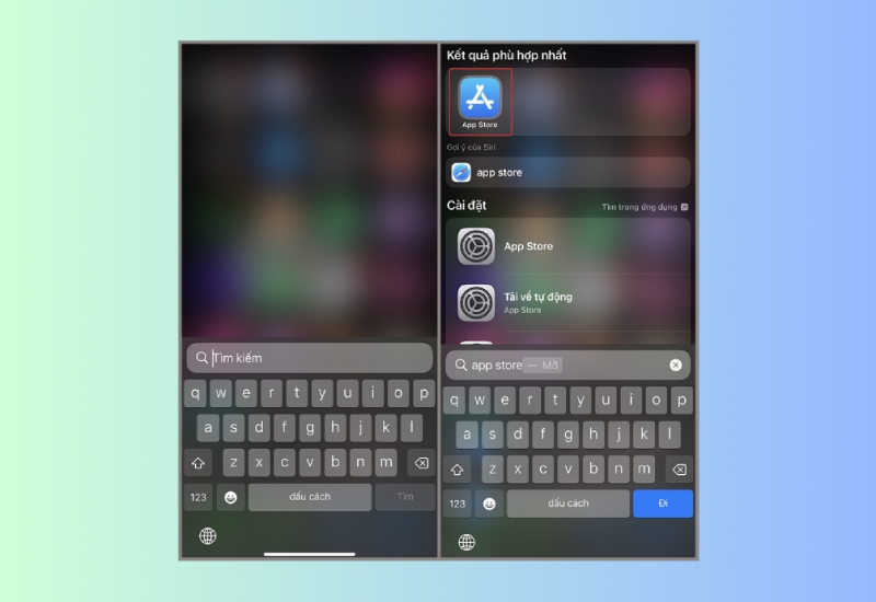 Tìm kiếm ứng dụng App Store trong Spotlight trên iPhone