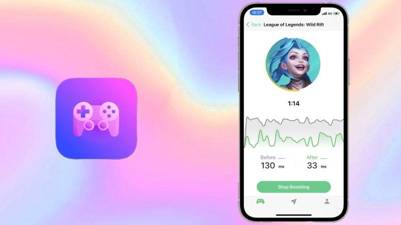 Ứng dụng Game Booster tối ưu ping cho Liên Minh Tốc Chiến