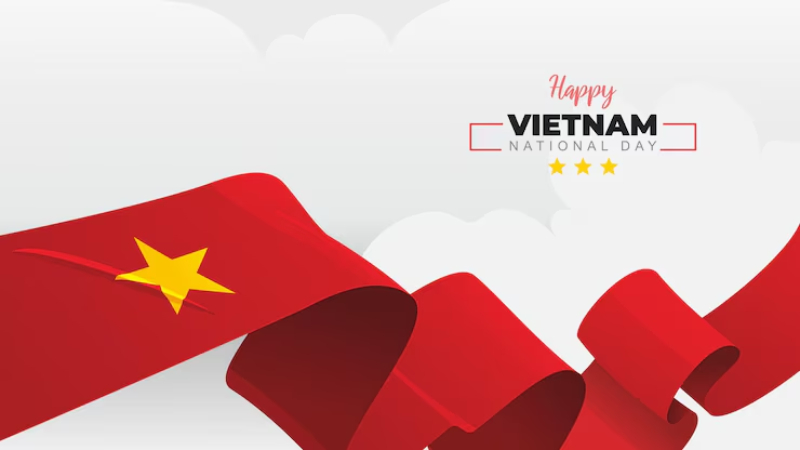 Ruy băng Quốc kỳ Việt Nam ngày lễ độc lập