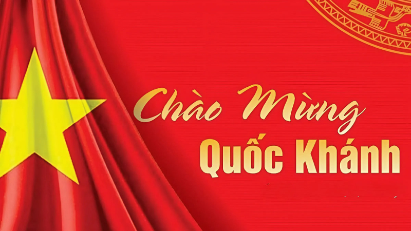 Chào mừng Quốc khánh Việt Nam nền đỏ sao vàng