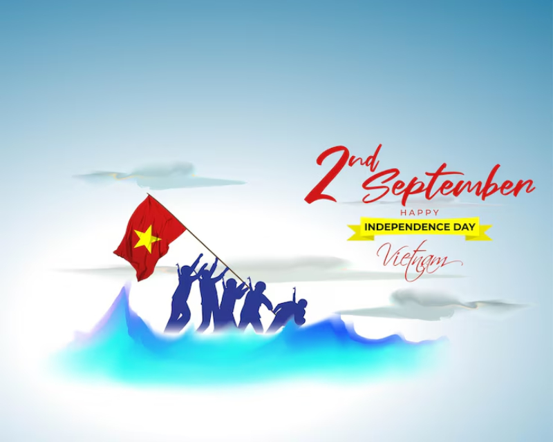 Background 2nd September, Happy Vietnam Independence Day