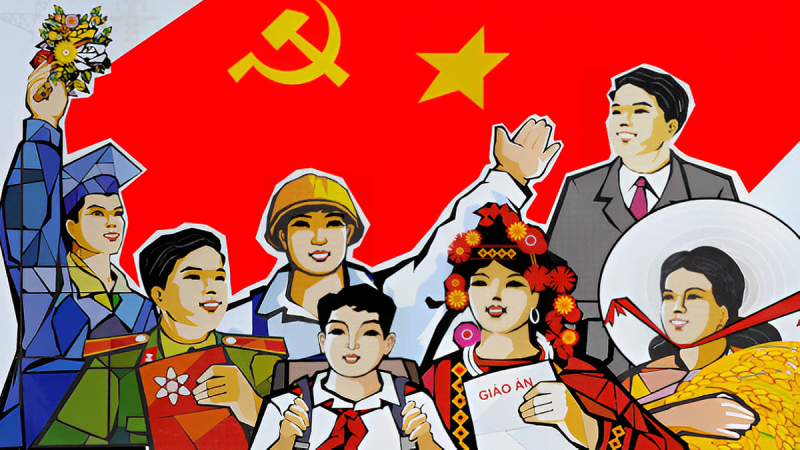 Background các tầng lớp nhân dân chung sức dựng xây đất nước
