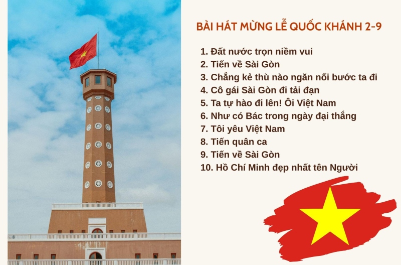 các bài hát hay, hào hùng chào mừng lễ quốc khánh 2/9