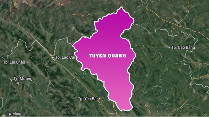 Bản đồ tỉnh Tuyên Quang sau sáp nhập
