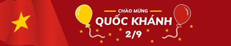Băng rôn 2/9 chào mừng Quốc khánh Việt Nam