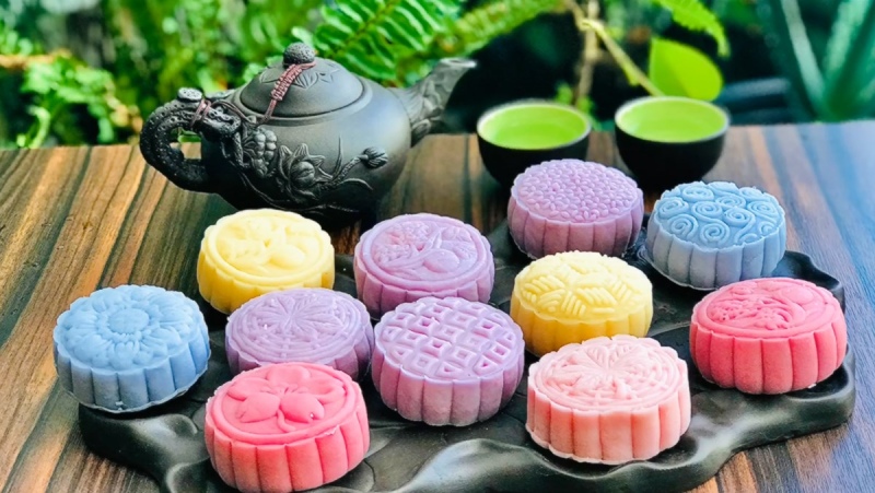 Bánh Trung thu ngũ sắc có thể chứa lượng calo cao