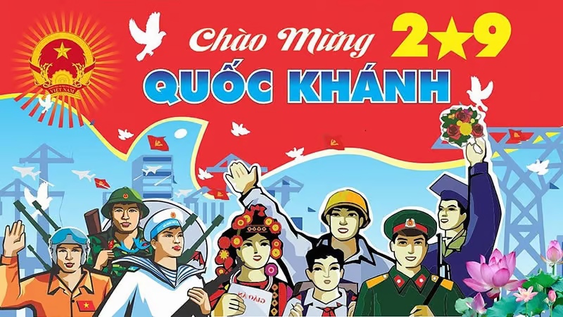 Poster 2/9 về những chú công an, người dân