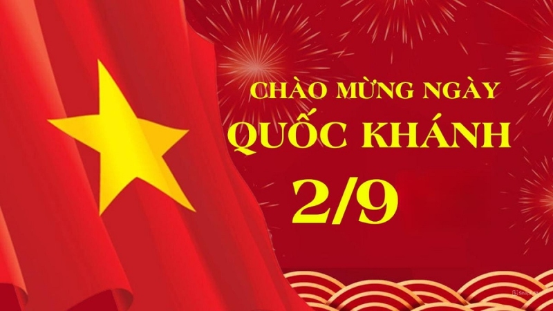 Mẫu poster 2/9 lá cờ Việt Nam