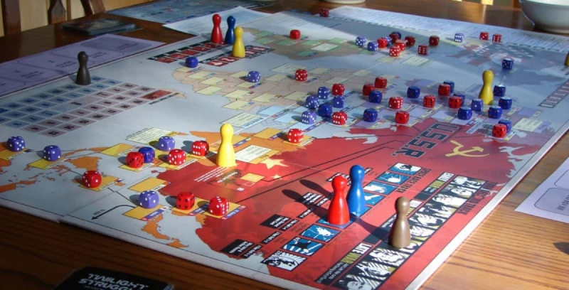 Bản đồ thế giới trong board game Twilight Struggle