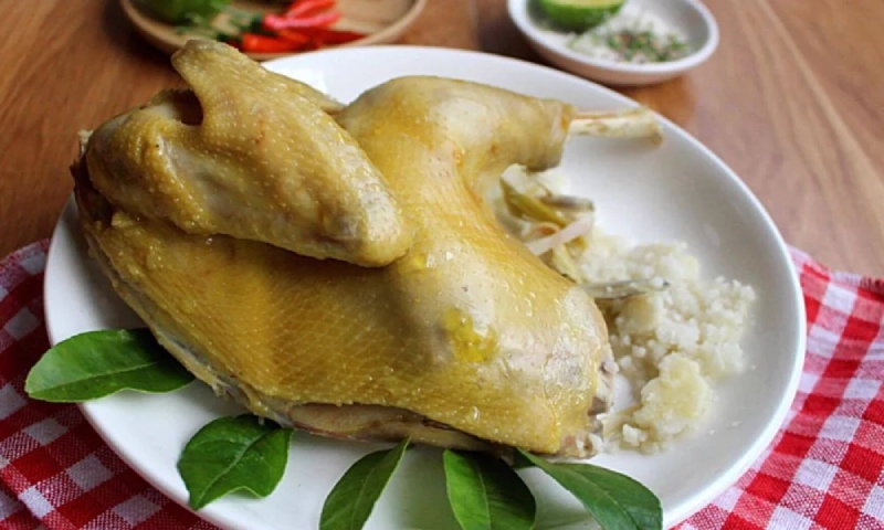 gà hấp muối