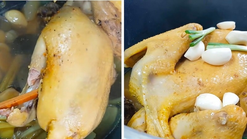 gà hấp tỏi