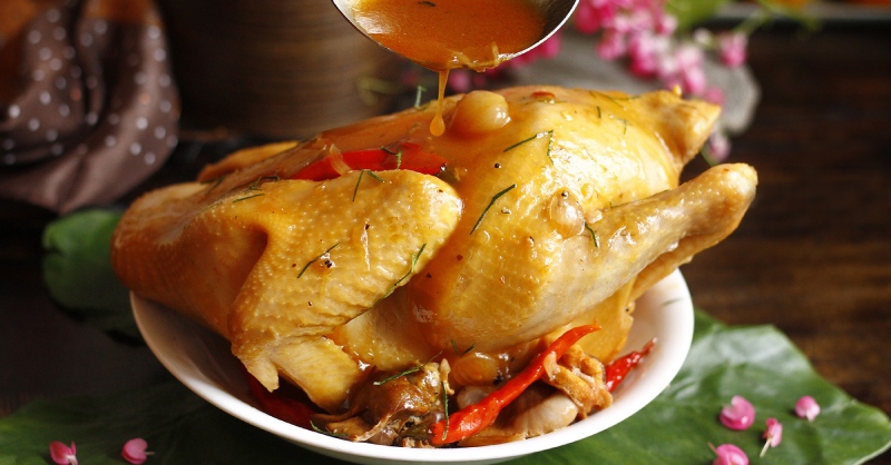 gà hấp mắm nhĩ