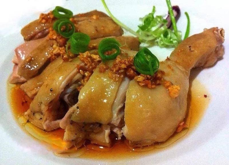 gà hấp xì dầu