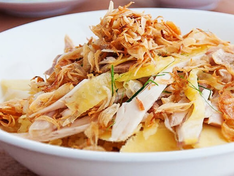 Món xôi gà xé sợi