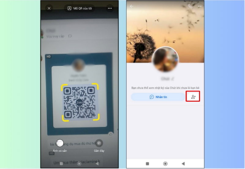 Thêm bạn Zalo bằng mã QR cá nhân