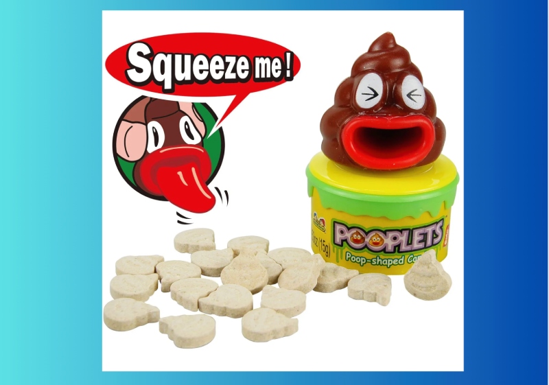 Kẹo hình poop vui nhộn, màu sắc tươi sáng, tạo tiếng cười Halloween