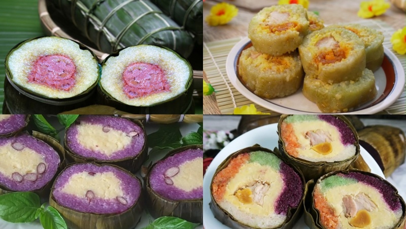 Các loại bánh Tét với đa dạng loại nhân