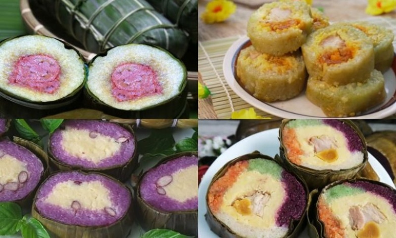 Bánh Tét nhân ngọt với biến tấu nhiều hương vị