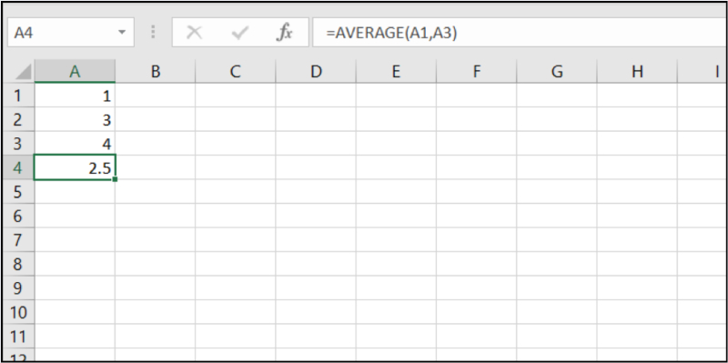 Thêm dấu phẩy trong công thức AVERAGE