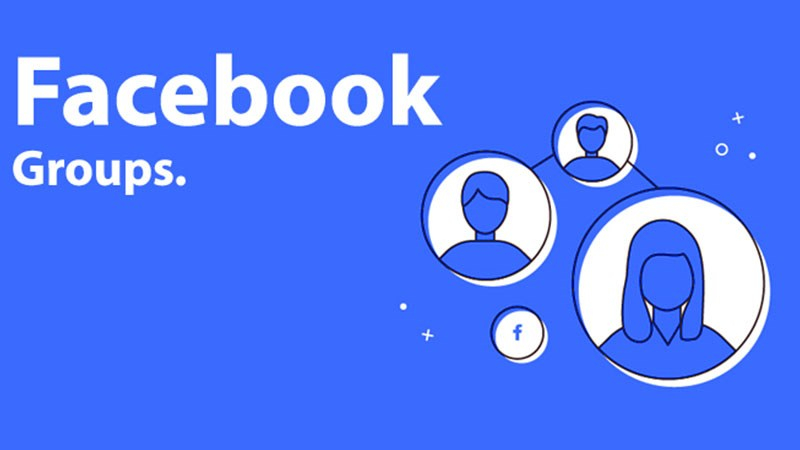 Biểu tượng nhóm Facebook với nền màu xanh