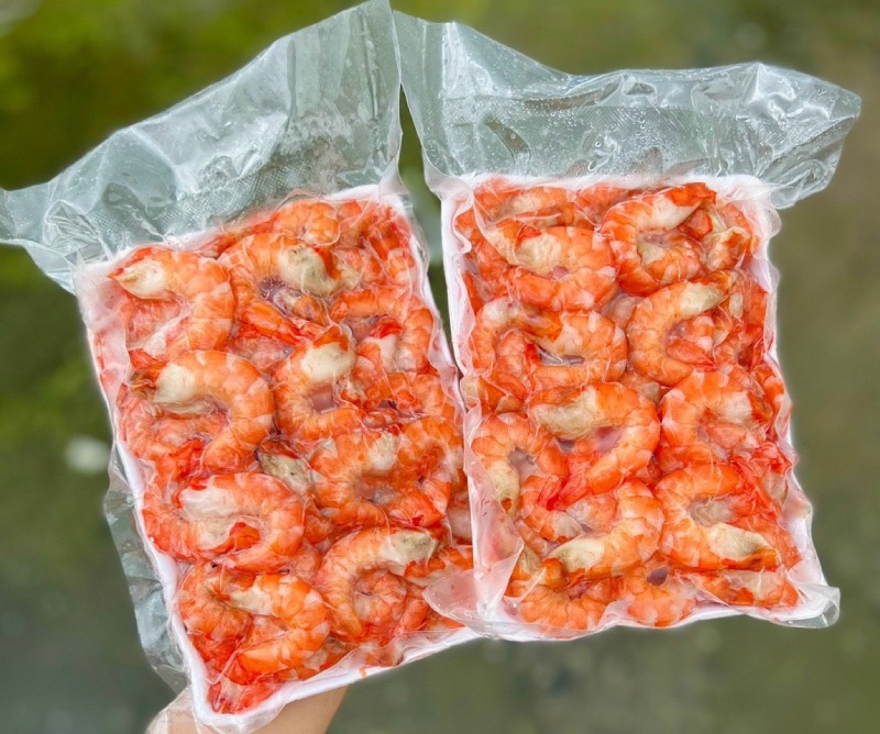 Tôm luộc hút chân không