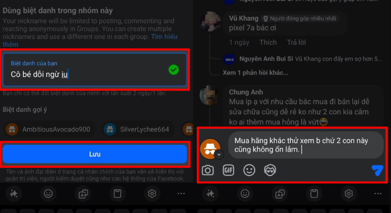 Đặt biệt danh theo sở thích của bạn 