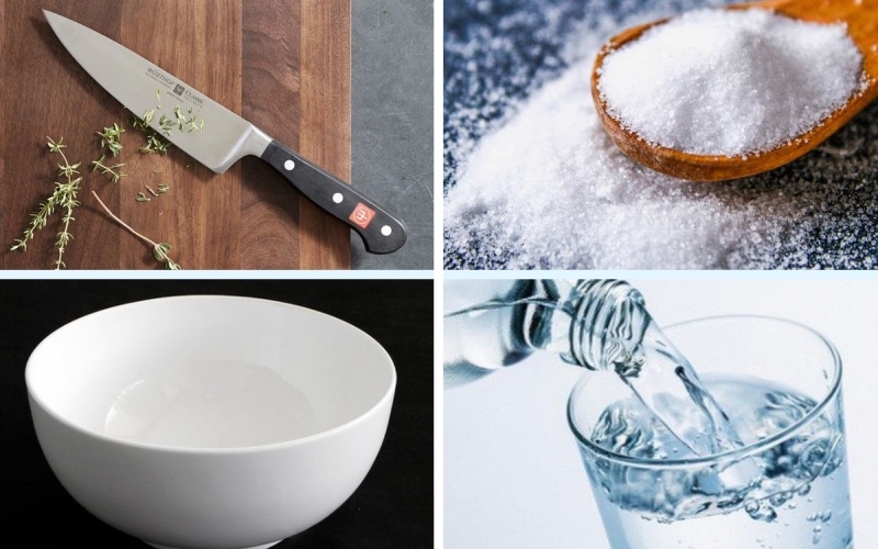 chuẩn bị đầy đủ dụng cụ cắt tiết gà