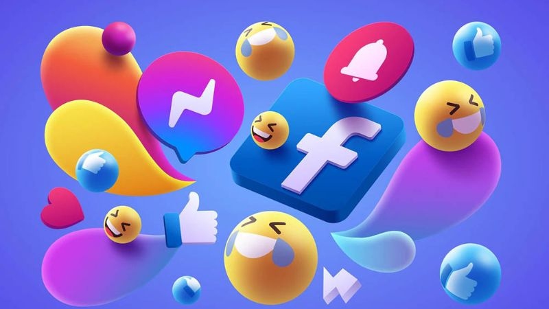 Biểu tượng Facebook và tương tác thể hiện kết nối khi chia sẻ story