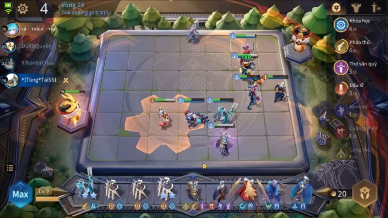 Đội hình Khoa Học - Pháo Thủ trong Cờ Liên Quân