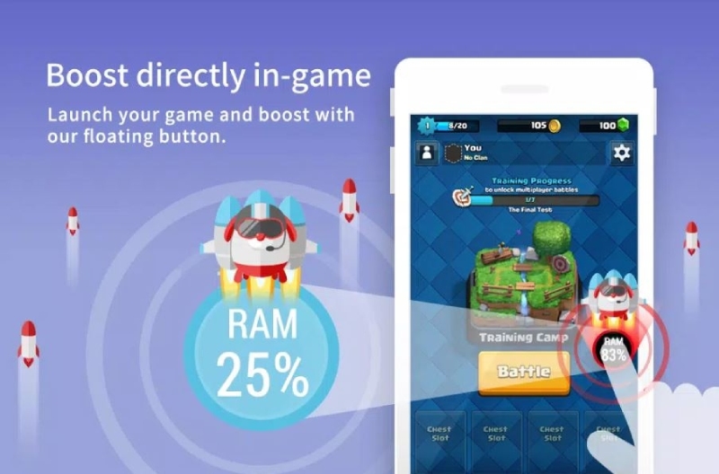 Ứng dụng Game Booster tối ưu RAM và hiệu suất chơi game trên điện thoại
