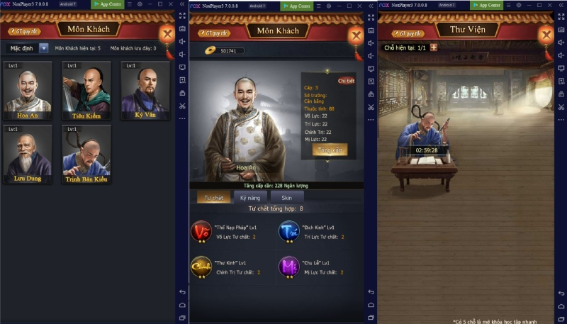 Hệ thống Môn Khách và Thư Viện trong game Ta Là Quan Lão Gia
