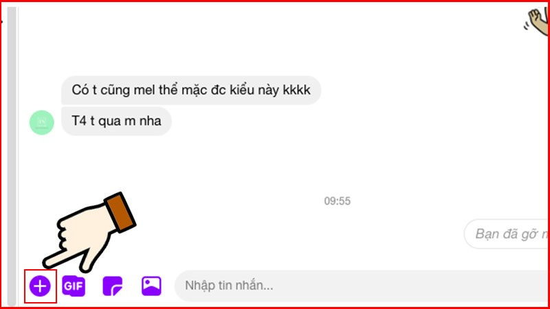 Chọn biểu tượng "+" trong Messenger để chọn trò chơi yêu thích