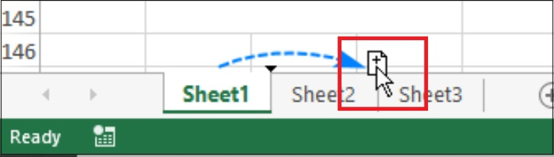 Kéo thả sheet để sao chép trong Excel