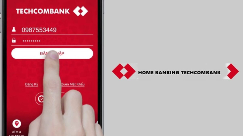 Đăng nhập tài khoản Techcombank qua ứng dụng ngân hàng điện tử