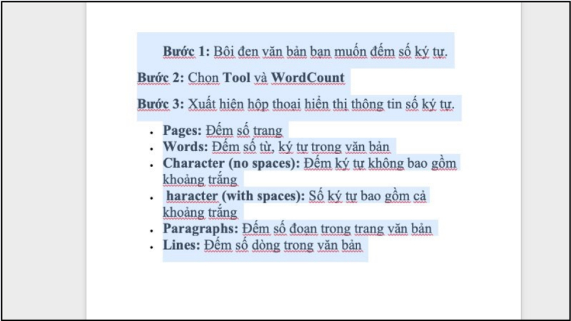 Bôi đen đoạn văn bản trong Word 2003