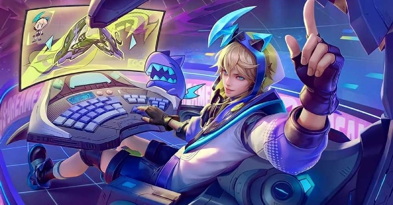 Tướng chơi game Liên Quân trong giao diện phòng điều khiển hiện đại