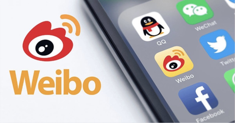 Biểu tượng Weibo trên điện thoại cùng các ứng dụng mạng xã hội