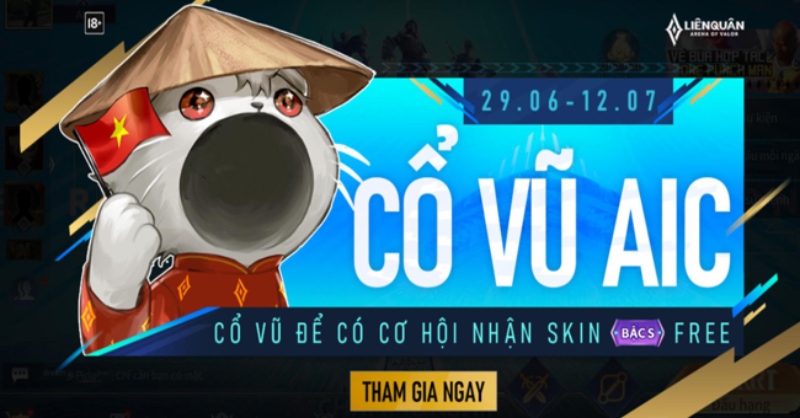Nhận thẻ đổi tên miễn phí bằng cách tham gia cổ vũ AIC