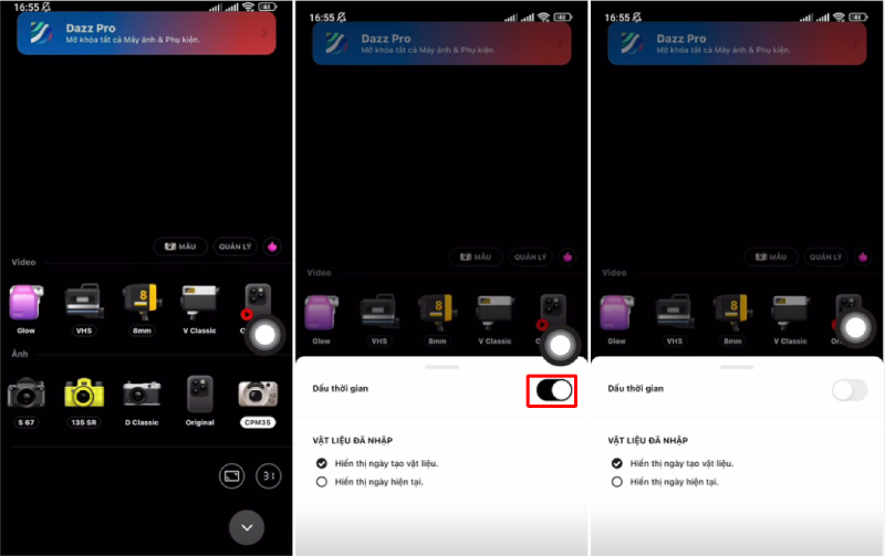 Cách lưu ảnh trên dazz cam không có logo