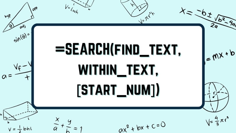 Cú pháp chuẩn của hàm SEARCH trong Excel dễ hiểu nhất