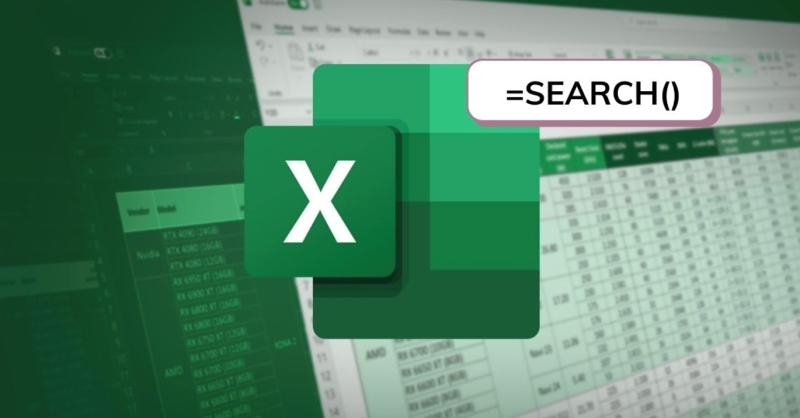 Công thức hàm SEARCH trong Excel